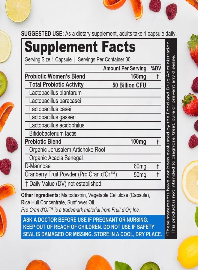 NutraBlast Vaginal Probiotics for Women Digestive, Intimate Balance, UT & Vaginal Health - 50 Billion CFU - 6 Strains, Prebiotics, Cranberry Extract & D Mannose - Womens Probiotic (30 Count) - Image 5